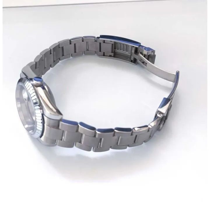 腕時計 36mm スケルトン裏蓋 ケース ブレスレット フルーテッド