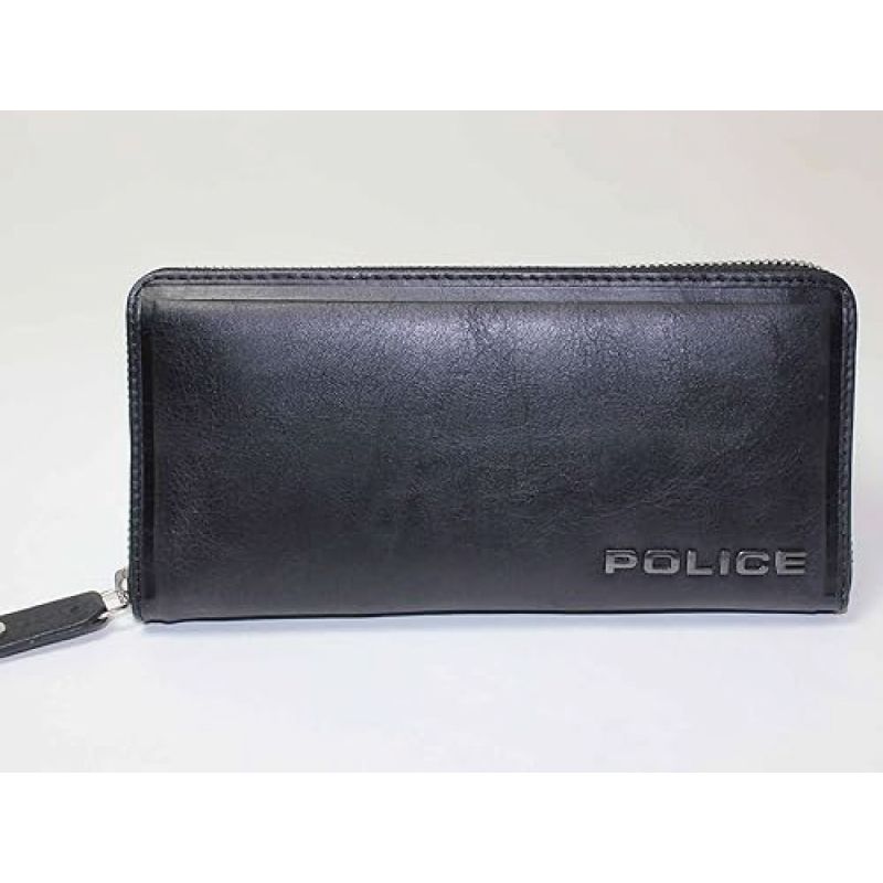 メーカー POLICE ポリス EDGE 長財布 ファスナー付 本革 ブラック PA-58002-10 メンズ ブランド財布