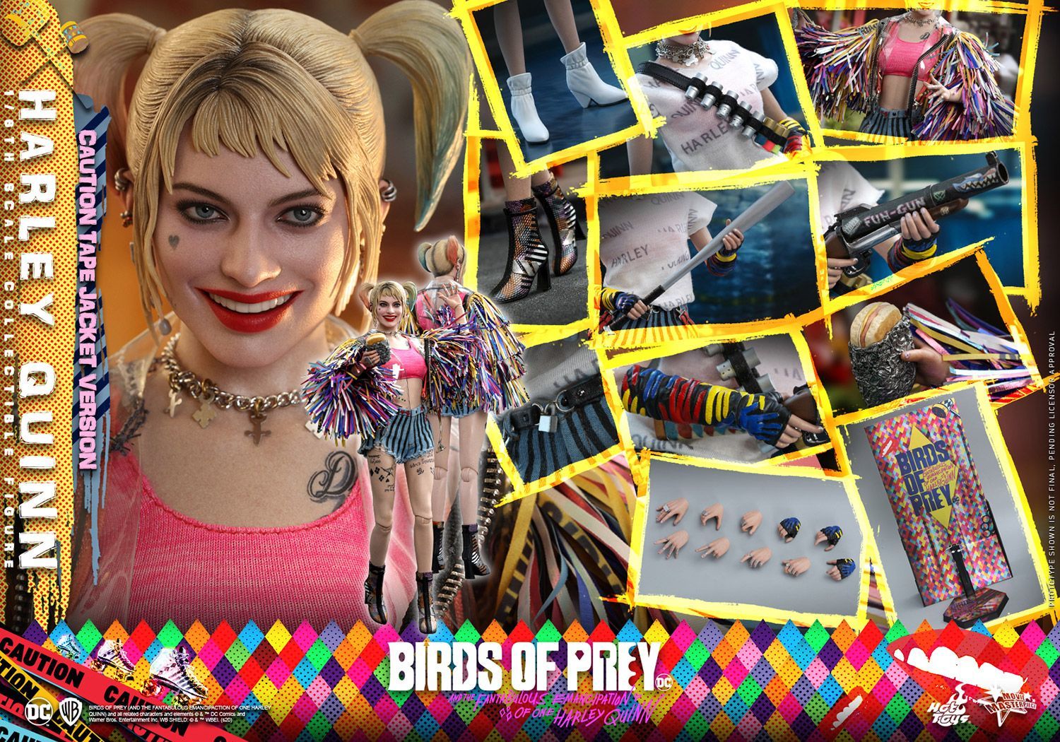 ホットトイズ ムービー マスターピース ハーレイ クインの華麗なる覚醒 ＢＩＲＤＳ ＯＦ ＰＲＥＹ 1|6スケールフィギュア ハーレイ クイン コーションテープ版