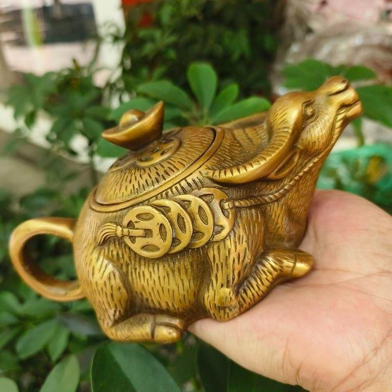 銅細工 牛 茶壺 酒壺 茶道 工芸品 置物 装飾品 工芸品 美術品 銅細工 牛 茶壺 酒壺 茶道 工芸品 置物 装飾品 工芸品 美術品
