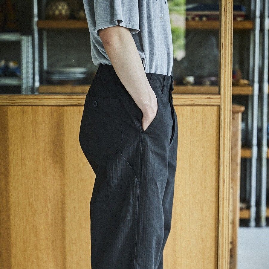 orslow オアスロウ WIDE FIT FRENCH WORK PANTS BLACK ワイド フィット 