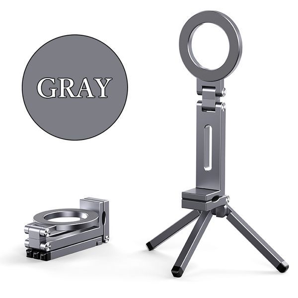 旅に最適 MagSafe対応 360°回転 どこでもクリップ 折りたたみ式マグネットマルチスタンド