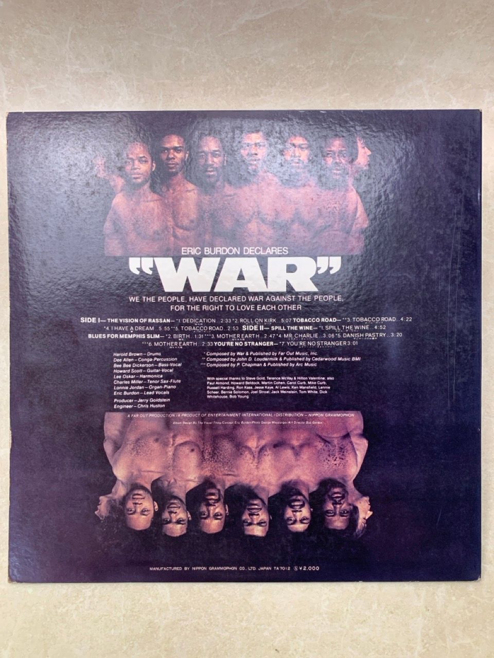 LP 帯付 WAR エリック バードン 宣戦布告 Eric Burdon Declares WAR