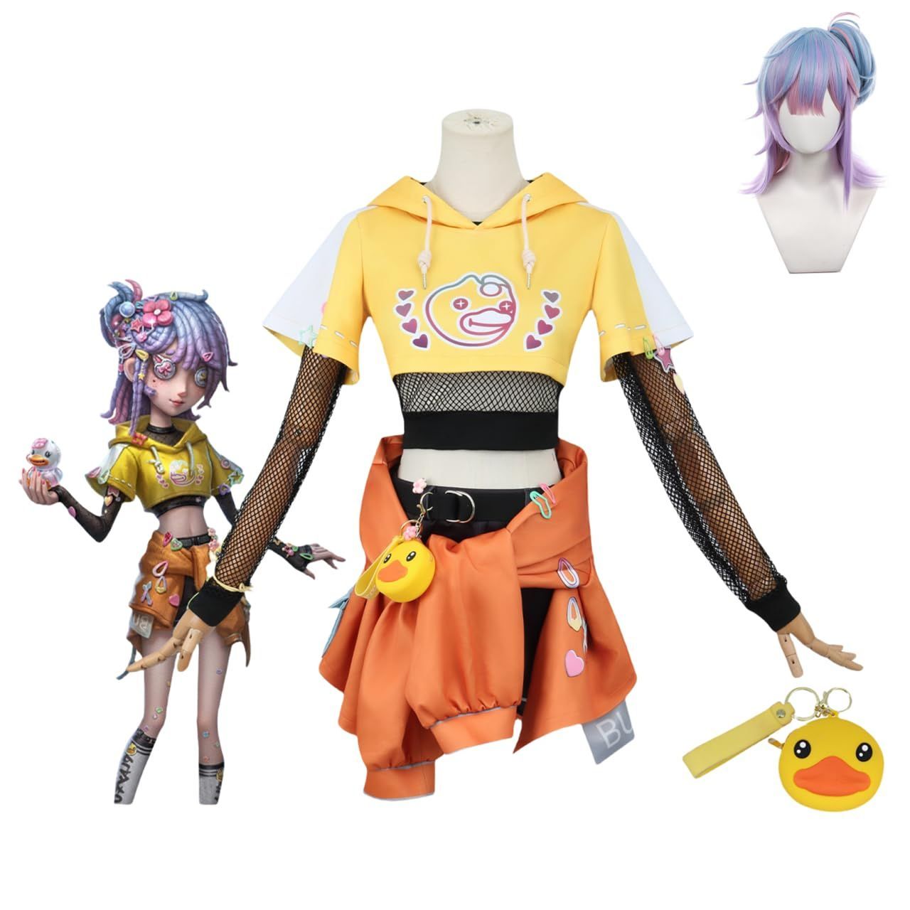 高品質 第五人格×B?Duckコラボ 調香師 Buffy コスプレ衣装 ウィラ?ナイエル アイデンティティV ウィッグ 第五人格 ハロウィン コスプレ 仮装 CospBJ0925ML03 ハロウィン