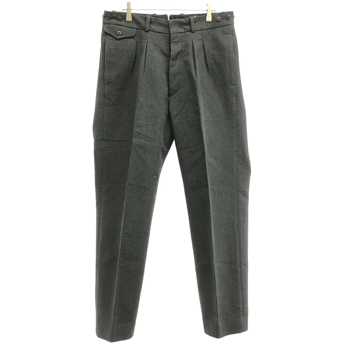 OLD JOE ジョー 21AW DOUBLE PLEATED DRAPE TROUSER ダブルプリーツドレープトラウザーパンツ 212OJ-PT02 グレー 34