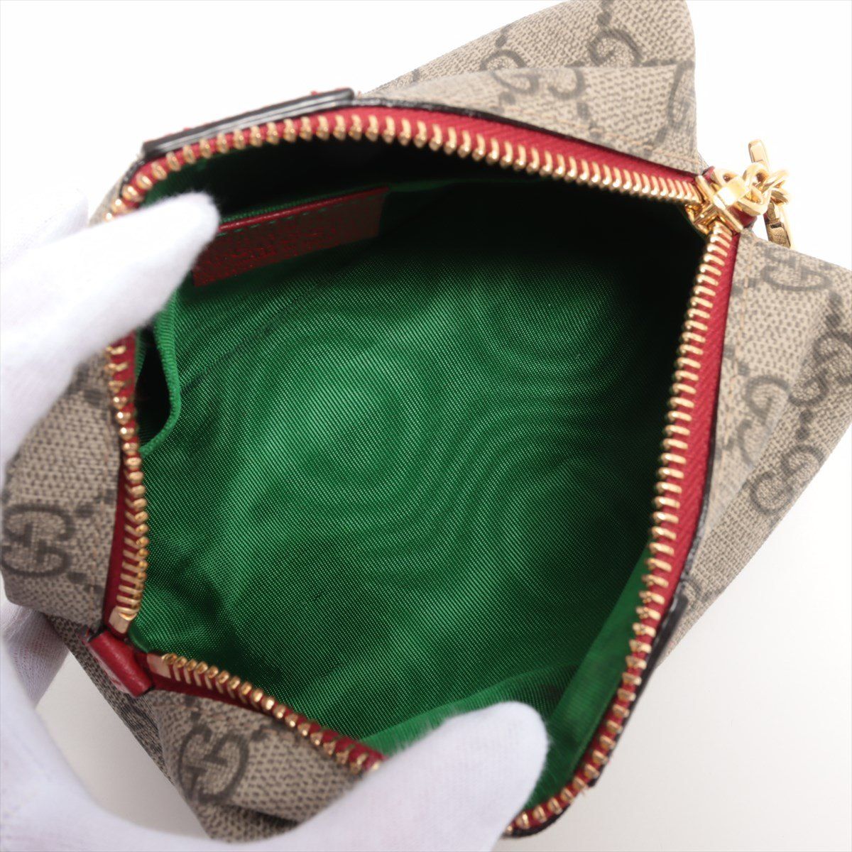 【美品難あり】GUCCI　グッチ　化粧ポーチ　GGスプリーム　コスメポーチ GUCCI/グッチ GGスプリーム コスメティック ポーチ 538394