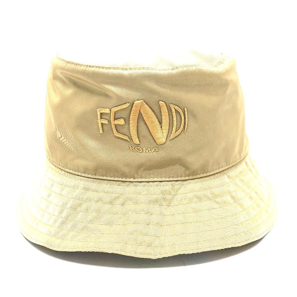 フェンディ ズッカ バケットハット フェンディ ズッカ 帽子 バケットハット ナイロン ベージュ