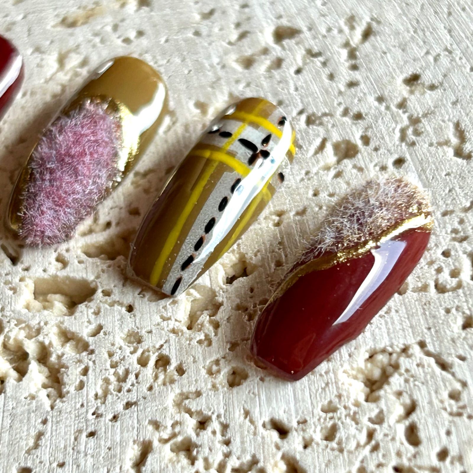 ネイルチップオーダー　78h様 刀剣乱舞 後家兼光】 かっこいいデザインに仕上がりました