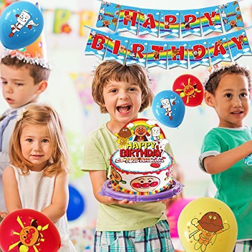 メルカリshops 品切御免 アンパンマン誕生日 飾り付け 風船 Happy Birthday