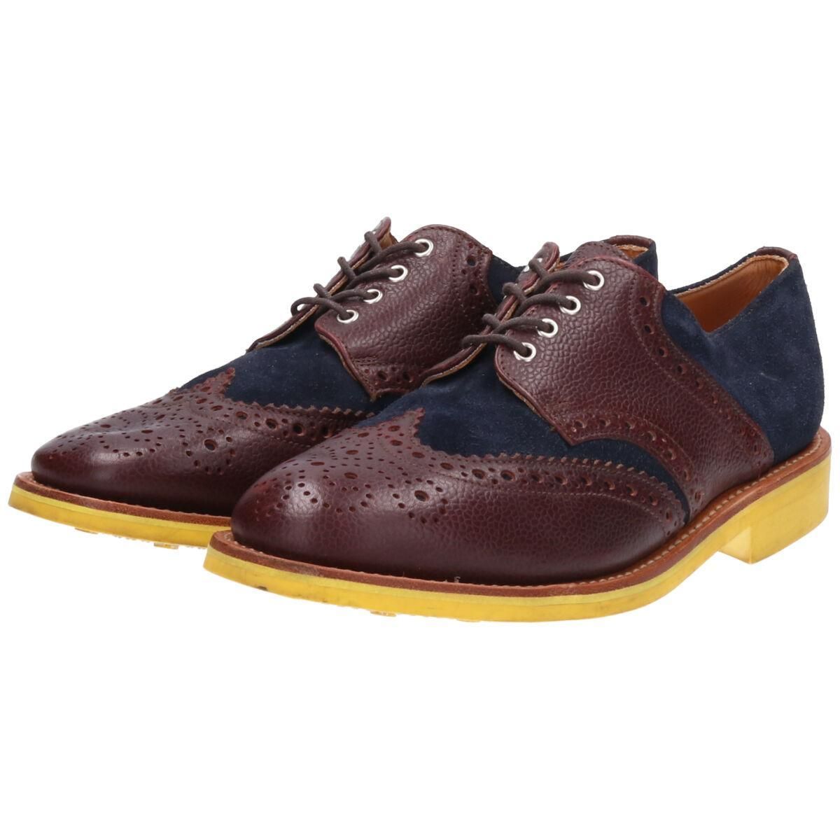 メンズ 【英国製】 MARK MCNAIRY ブラック ウイングチップブーツ