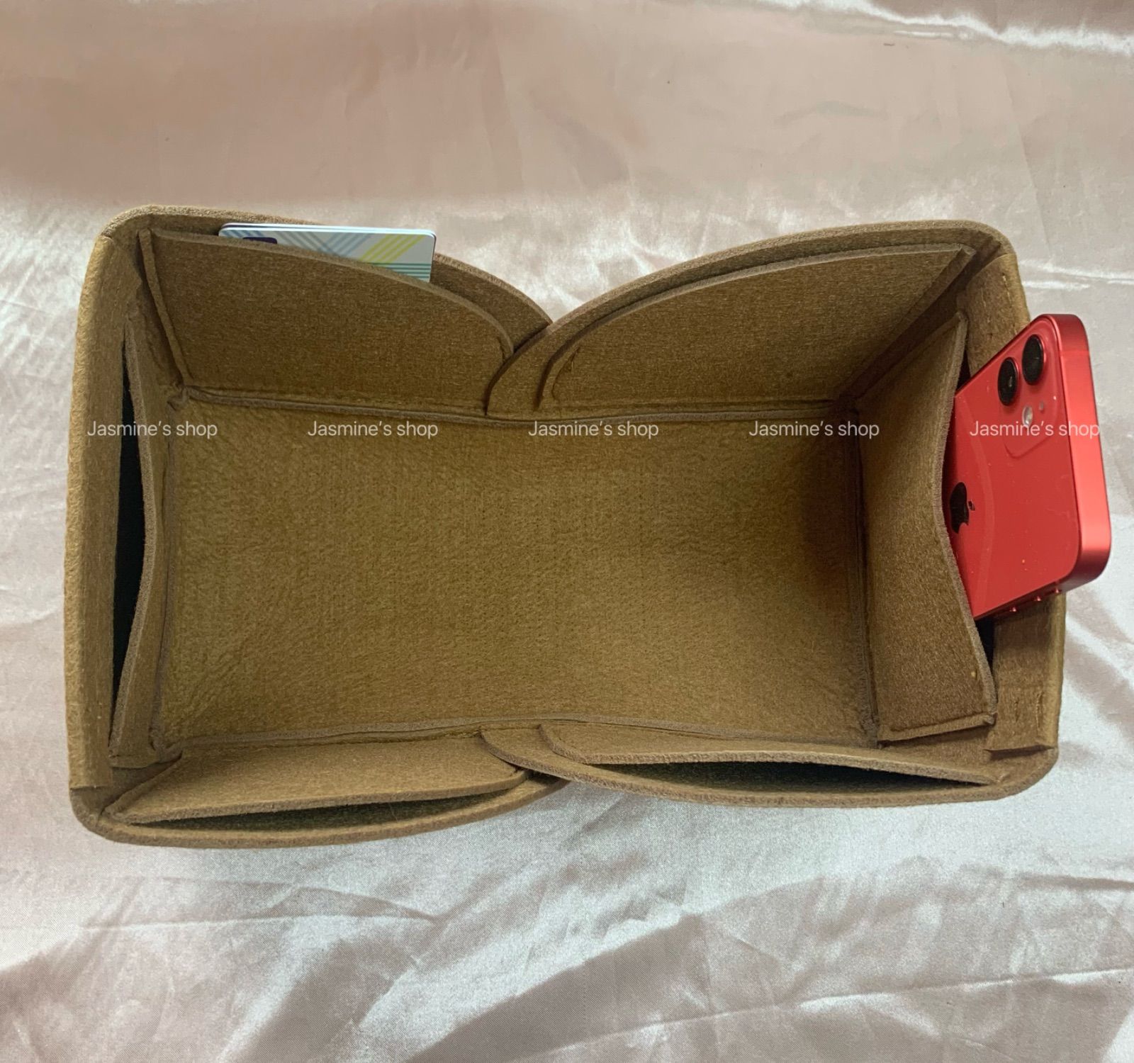 新品バッグインバッグ インナーバッグ キャメル色 リンディ26cm用