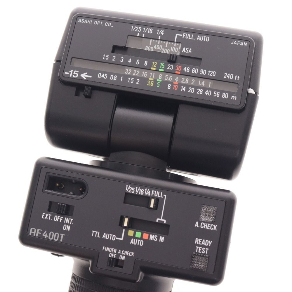 ペンタックス PENTAX AF400T オートストロボ カメラ 動作品 □ ペンタックス AF400T オートストロボ フラッシュ グリップ式