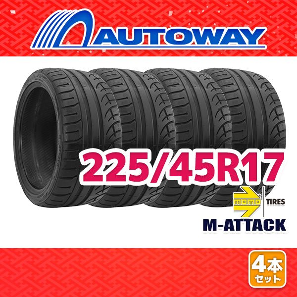 AUTOWAY 225|45R17 サマータイヤ MOMO Tires M-ATTACK 17インチ 4本セット 夏タイヤ オートウェイ