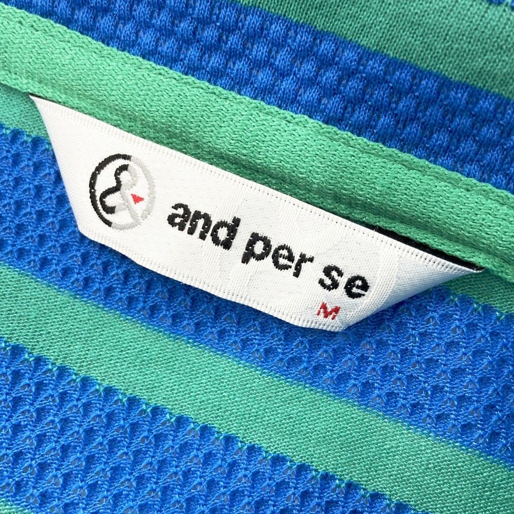 サイズ：M AND PER SE アンパスィ ノースリーブポロシャツ