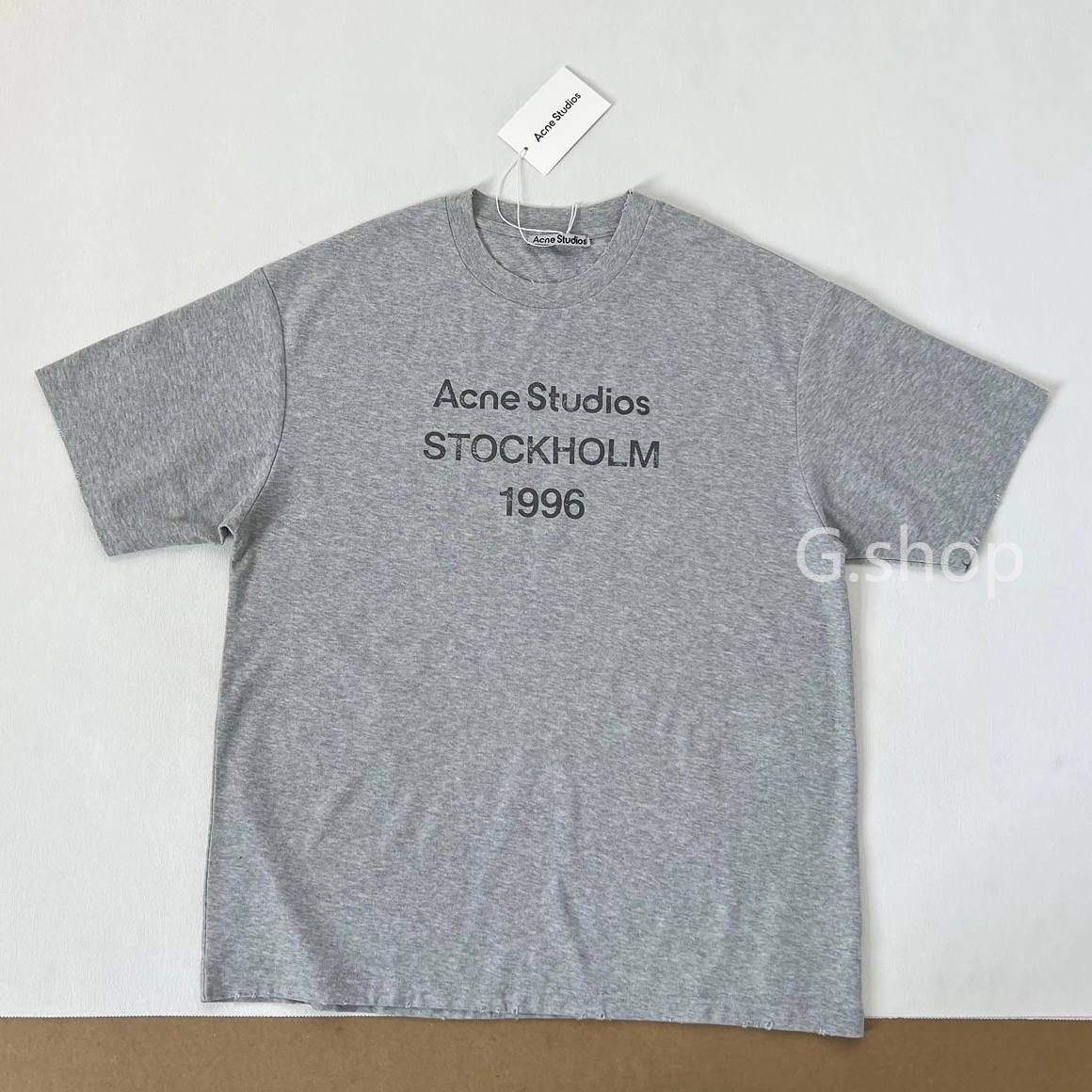 新作◆ACNE STUDIOS アクネ◆ロゴ Tシャツ グレー