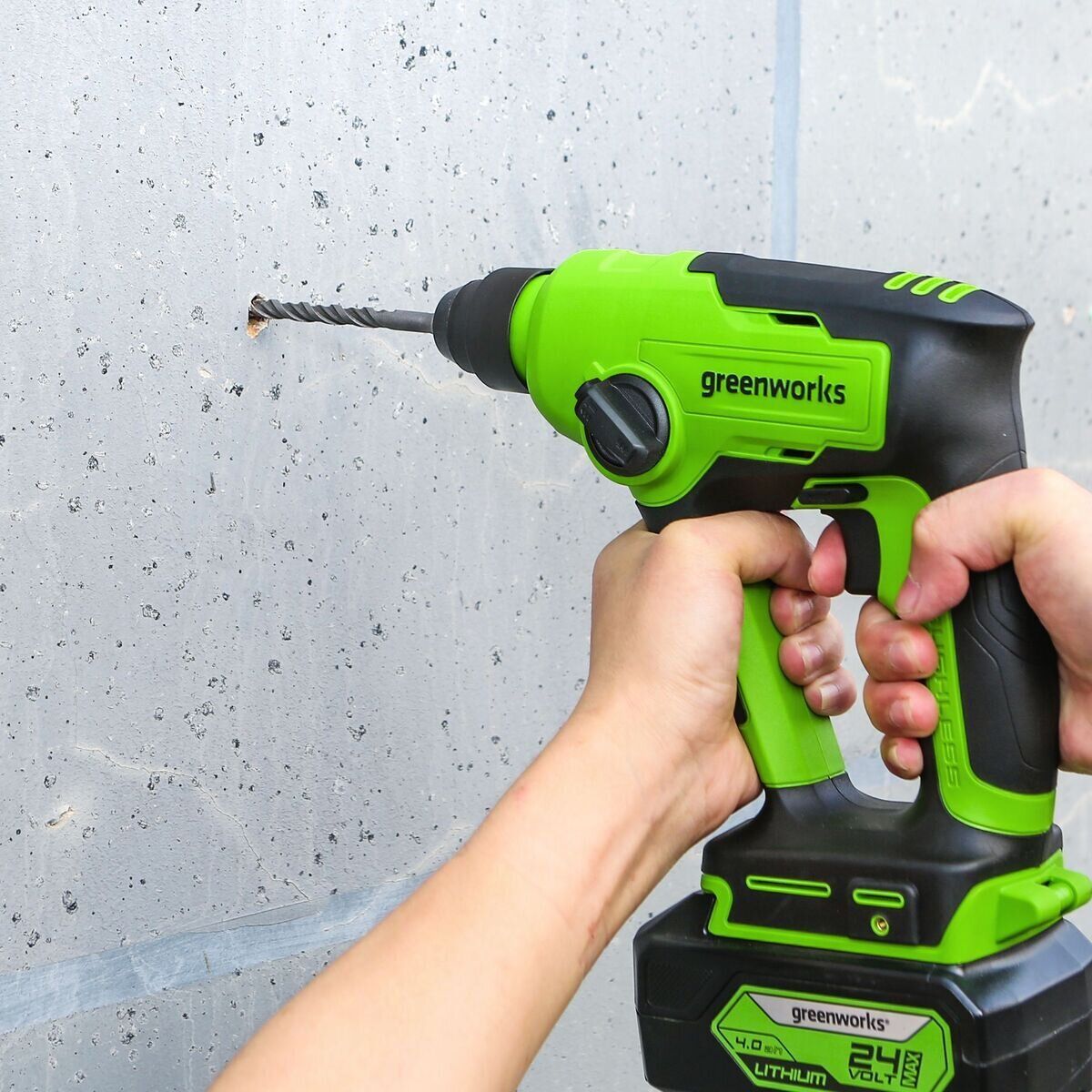 Greenworks 24V 1.2ジュール ブラシレスモーター搭載 ロータリーハンマー バッテリー別売り HRDEVELOPMENT_JP