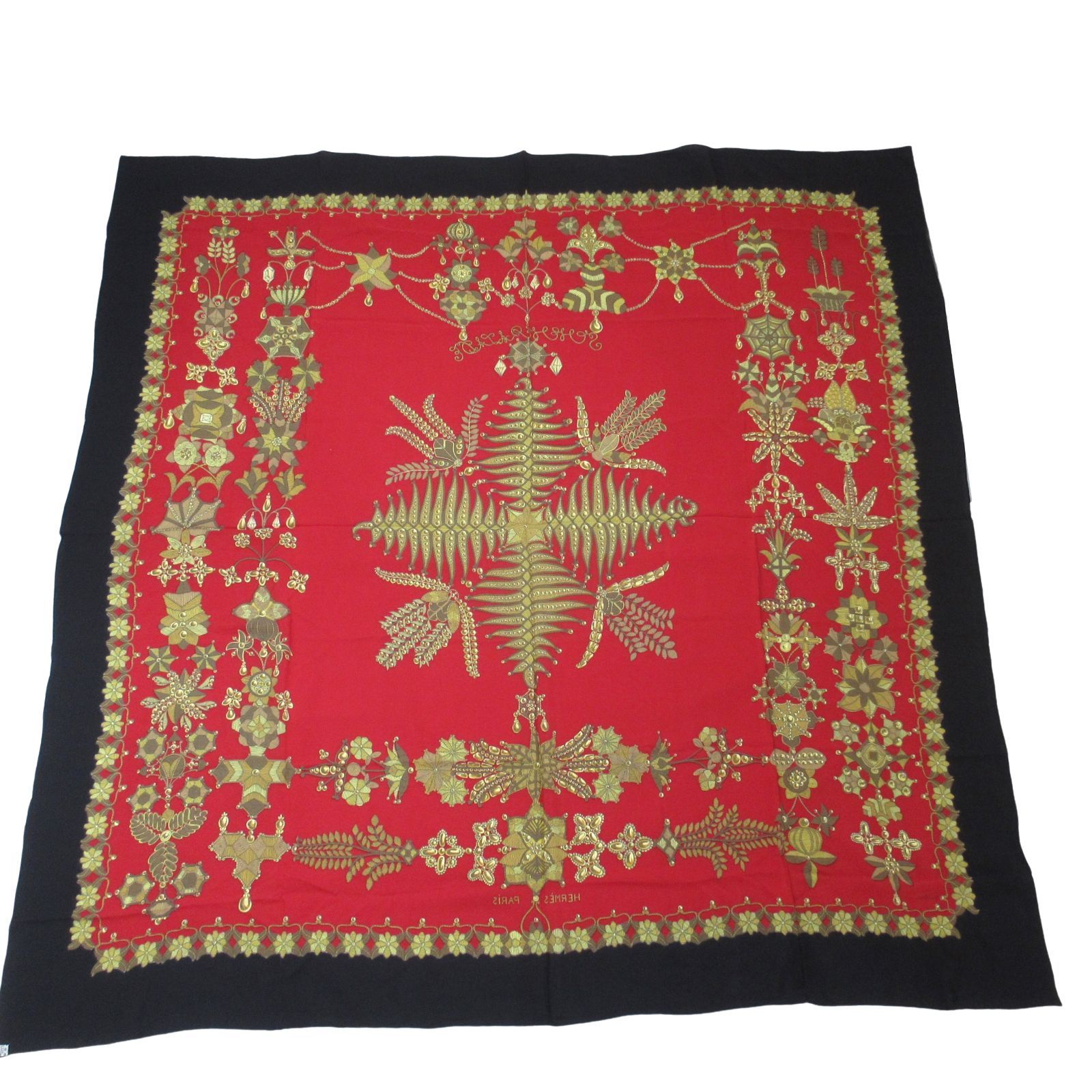 HERMES エルメス カレ140 ムスリン シフォンスカーフ 大判