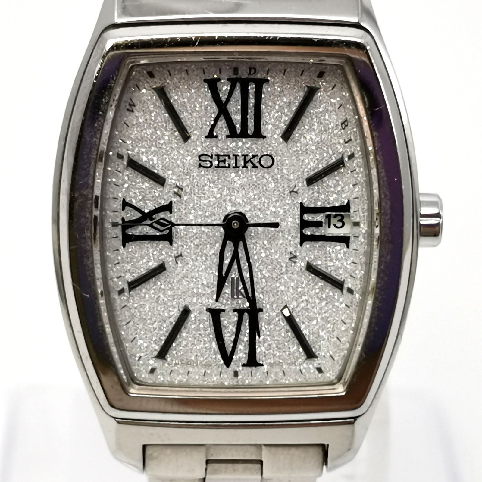 稼働美品 セイコールキア ラメ文字盤 レディース腕時計 1B22-0AP0 SEIKO セイコー LUKIA ルキア 箱付き 文字盤シルバーラメ入り