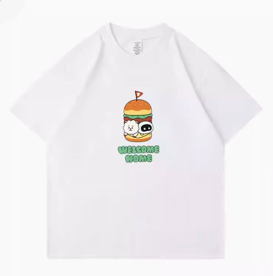 BTS JIN ジン ウットくん Wootteo×RJ Tシャツ ホワイト - メルカリ