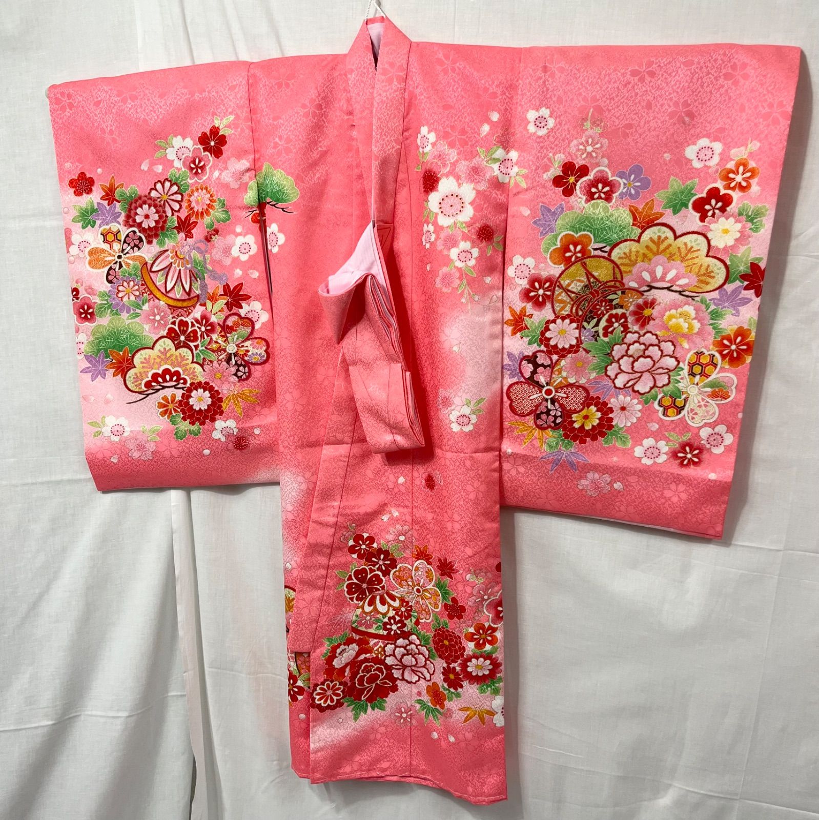 京友禅 正絹 多色箔技法 お宮参り着物 女の子 産着 祝着 のしめ 襦袢付