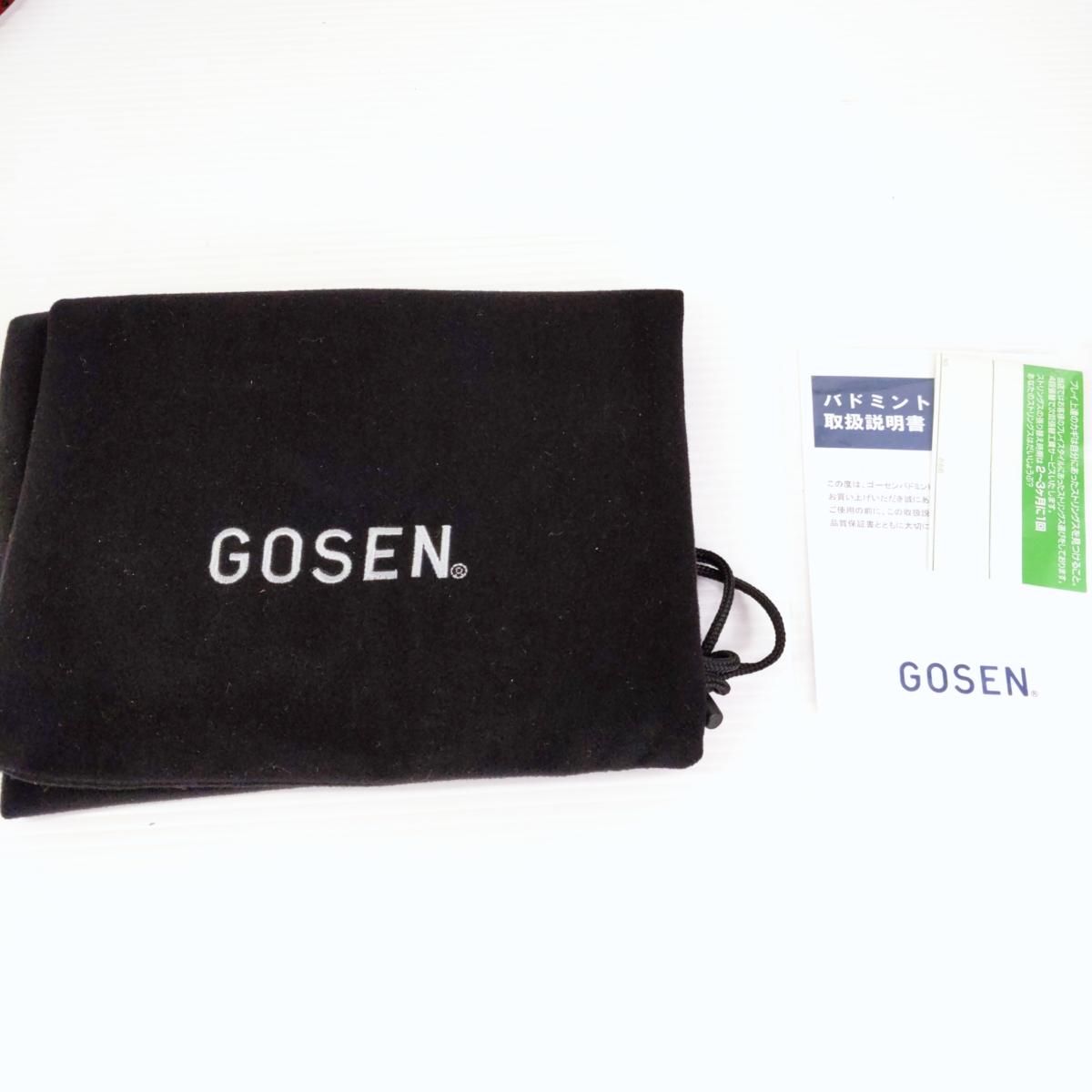 【美品】ゴーセン インフェルノ レイド 4U 保証書　保存袋付き　バドミントン 中古品】GOSEN ゴーセン バドミントンラケット インフェルノ
