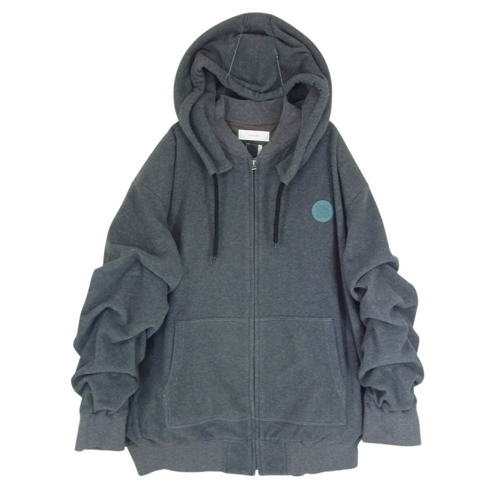 FACETASM ファセッタズム 22AW T0F-SW-U01 SUPER BIG HOODIE スーパー ビッグ フーディ ジップアップ パーカー グレー系 00【中古】
