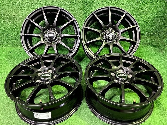 A-TECH シュナイダー 15インチ 15x6J PCD100 +43 4H 4本 ノート デミオ 