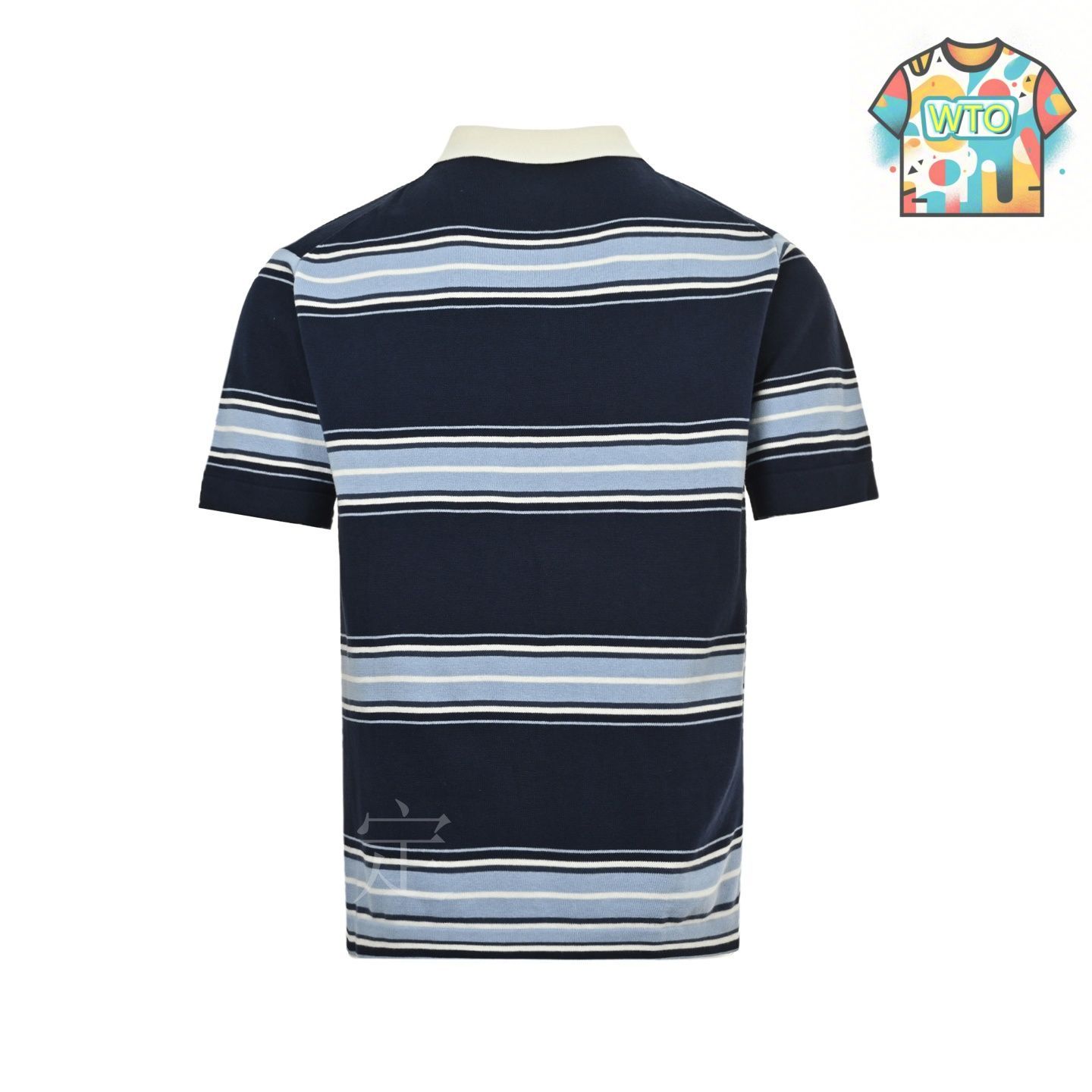 DIOR 25SS 全面プリントのサブマザーロゴ ポロシャツ 今日特価】Dior 25ss スズラン刺繍ストライプポロ T シャツ-3