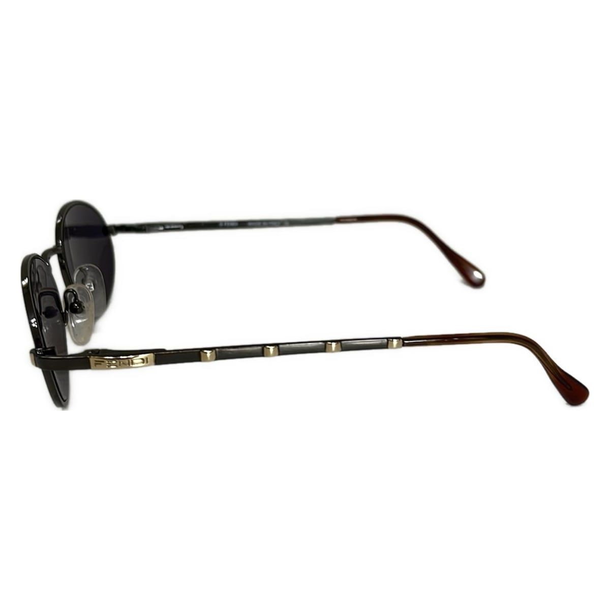 FENDI フェンディ サングラス - SL7191 黒×ゴールド×ダークブラウン