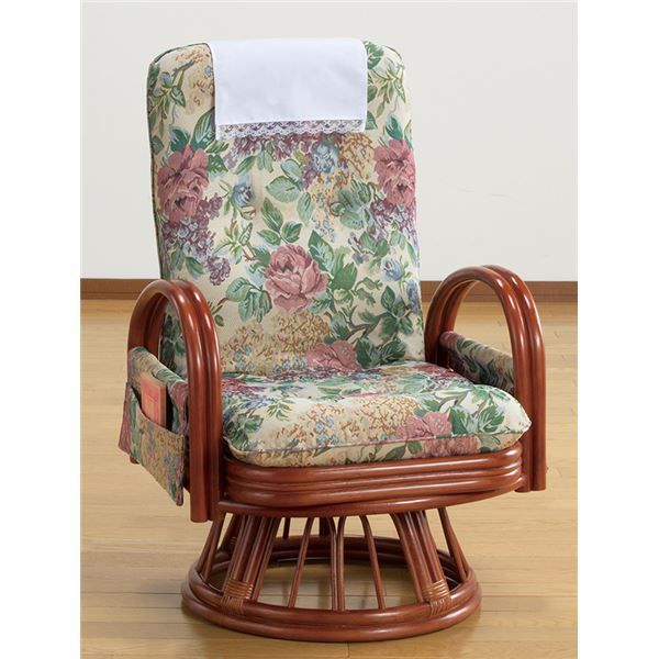 デザイン座椅子 脚：ダーク/布：グリーン 〔Mona.Dee モナディー〕WAS