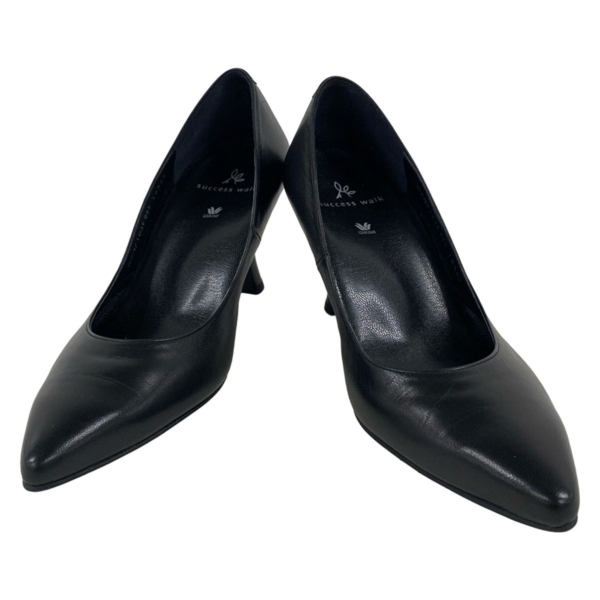 SUCCESS WALK Wacoal サクセスウォーク ワコール パンプス 23 1 2 3E レディース - 黒 レザー