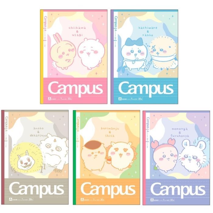 ちいかわ キャンパスノート ドットA罫 5冊パック2 ハチワレ