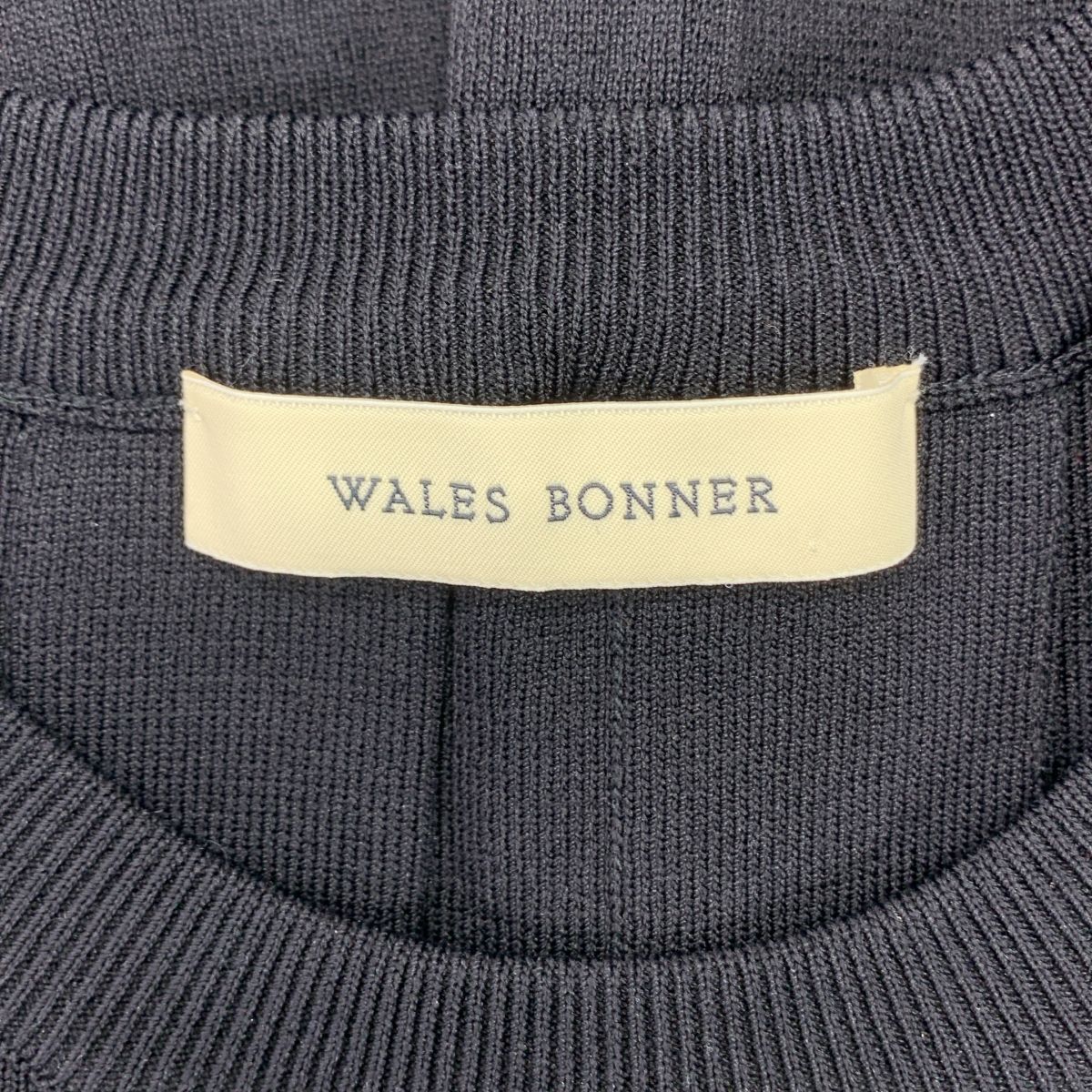 WALES BONNER / ウェールズボナー | プリーツ ノースリーブ フリンジ トップス | S | ブラック | レディース WALES BONNER / ウェールズボナー | プリーツ ノースリーブ