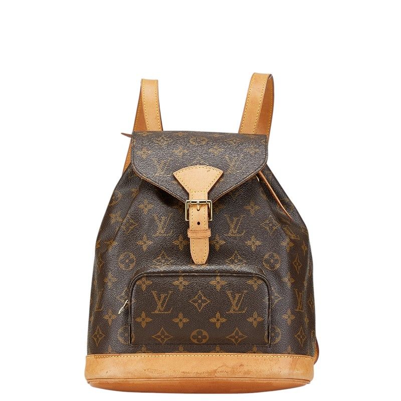 ルイ ヴィトン モノグラム モンスリMM リュック バックパック M51136 ブラウン PVC レザー レディース LOUIS VUITTON 1-0193810