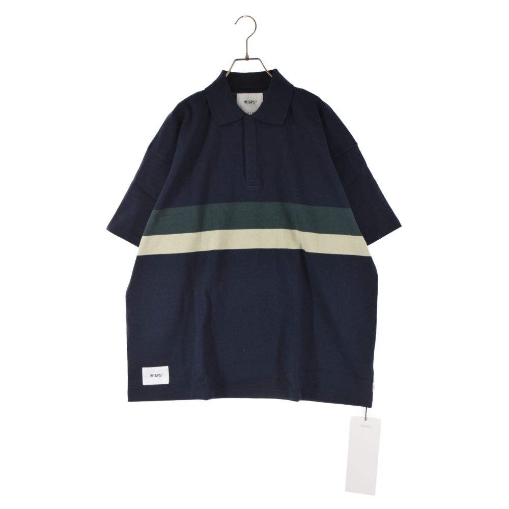 WTAPS (ダブルタップス) 23SS MC S/S Textile NAVY テキスタイル半袖ポロシャツ ネイビー 231ATDT-CSM23 -  メルカリ