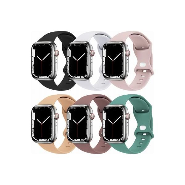 Tighesen Apple Watch バンド アップルウォッチ バンド (ブラック/ホワイト 38/40/41mm S/M)