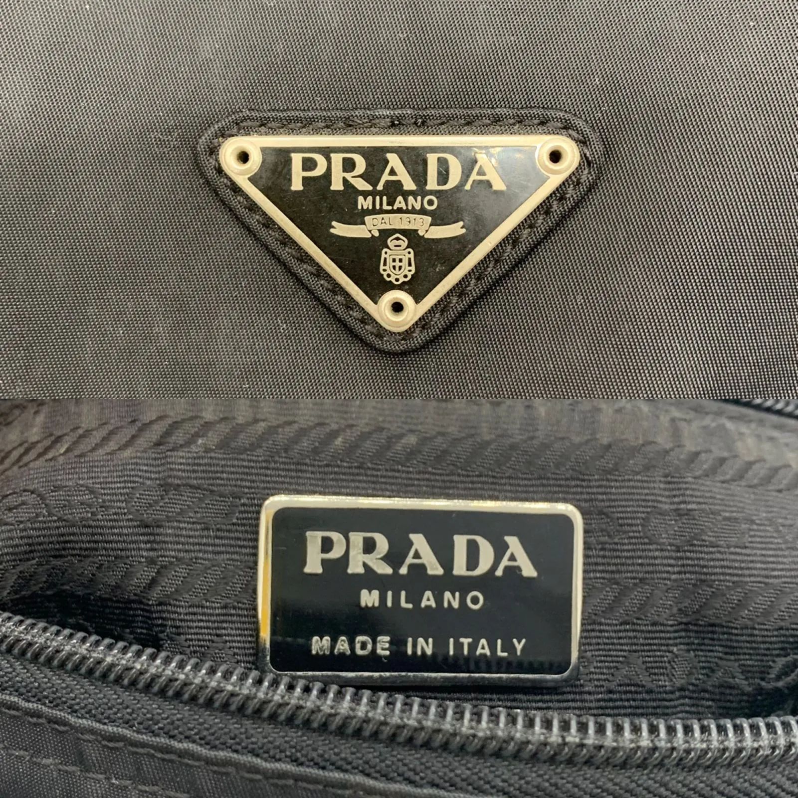 ▽PRADA/プラダ メッセンジャーバッグ B6671 VELA NERO/ブラック 