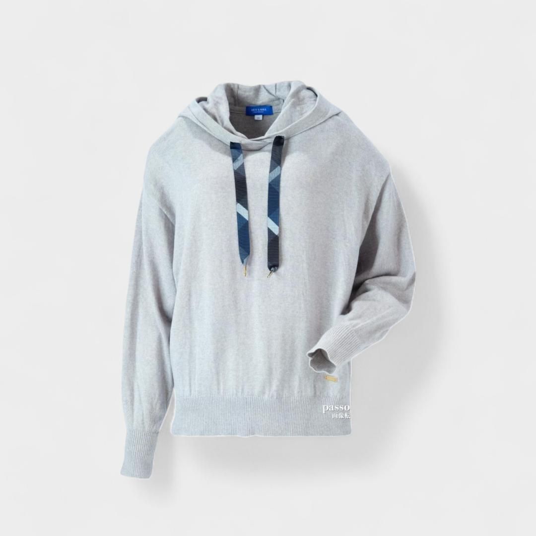  級 ブルーレーベル クレストブリッジ ニット パーカー グレー M パーカー トップス