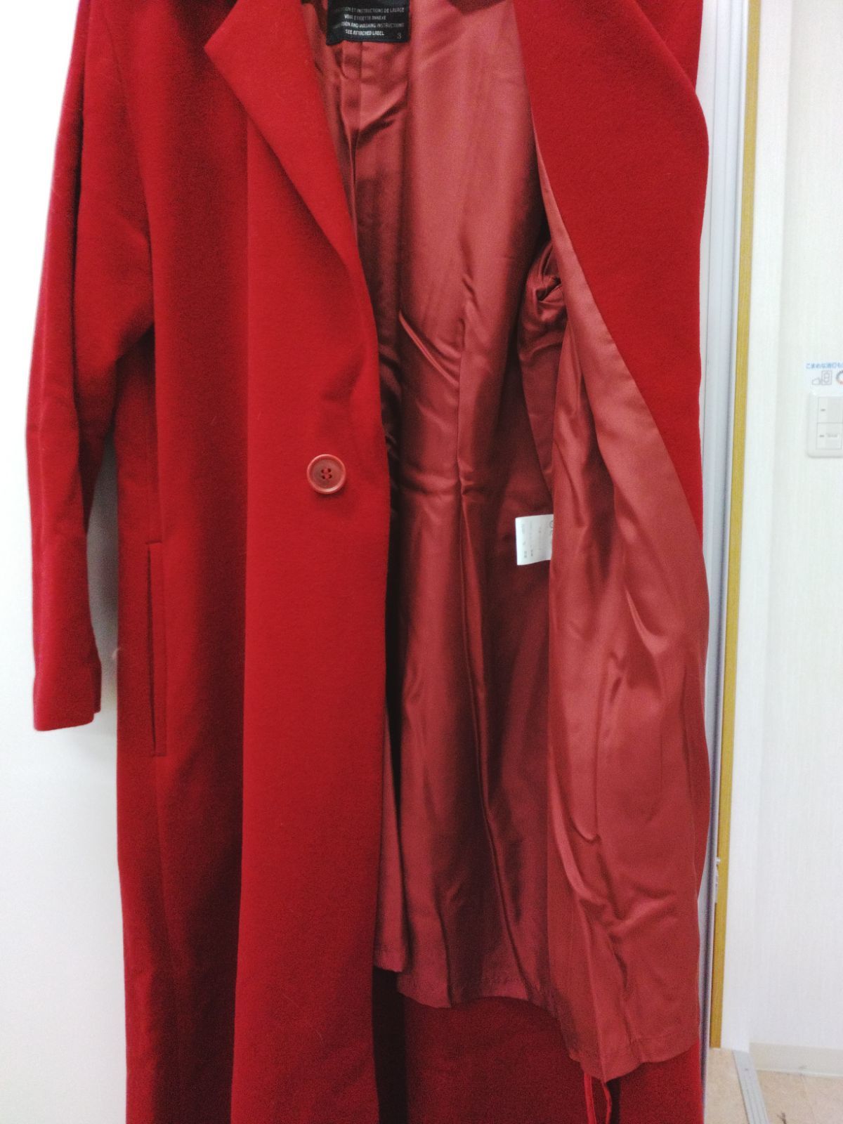 ワイズ　ロングコート　赤 10ｰ16【値下げ！】ワイズ（Y'S) ロングコート Yohji Yamamoto(ヨウジ