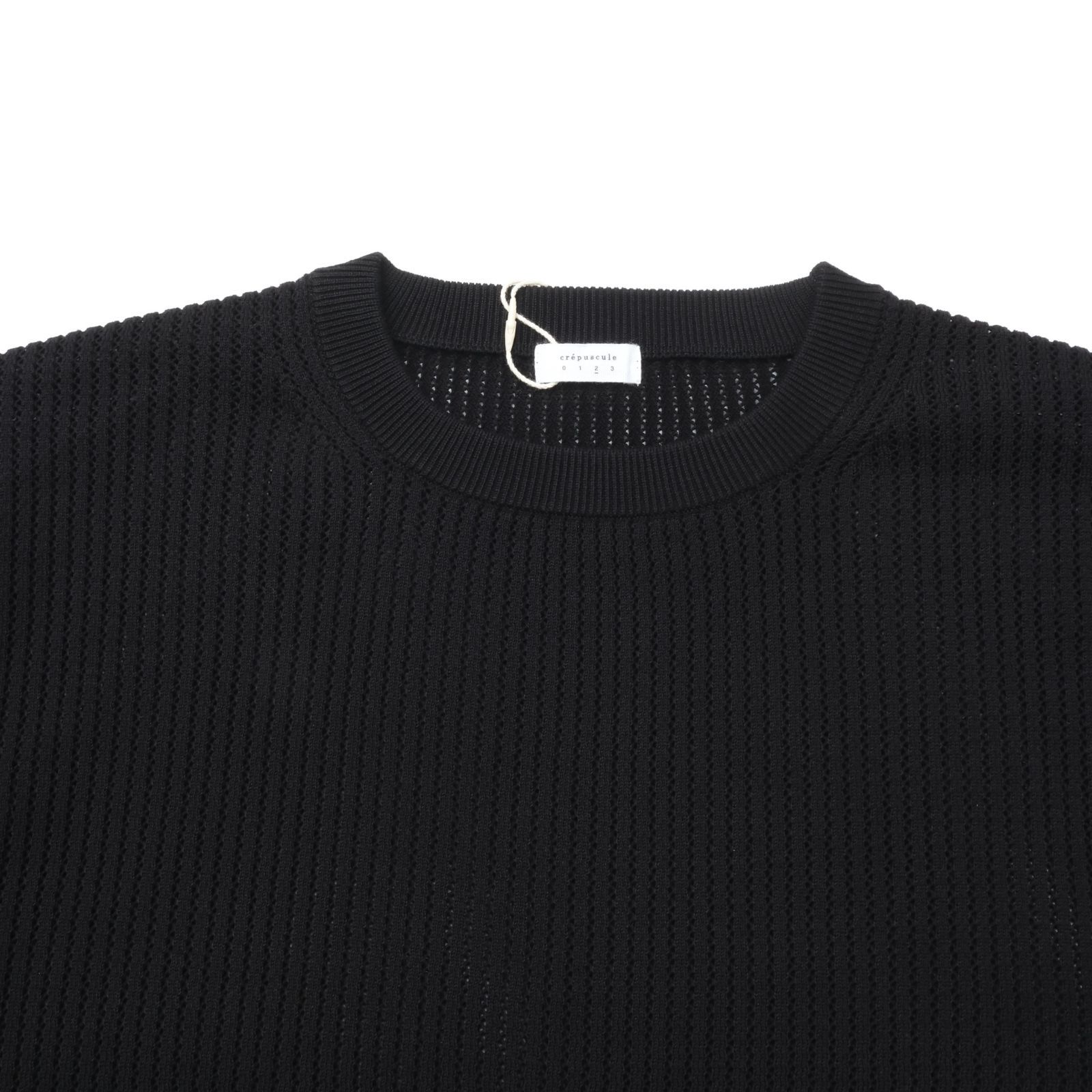 crepuscule クレプスキュール Stripe Mesh P/O BLACK ストライプ 