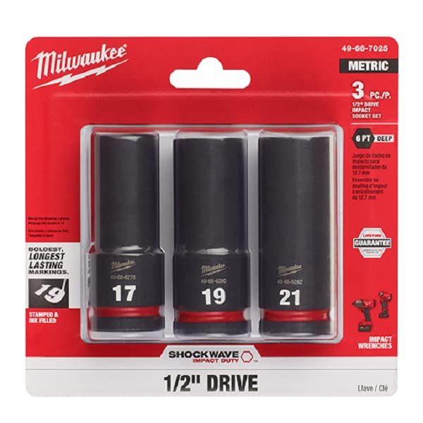 Milwaukee 電動工具 3ピース メートルタイヤラグ