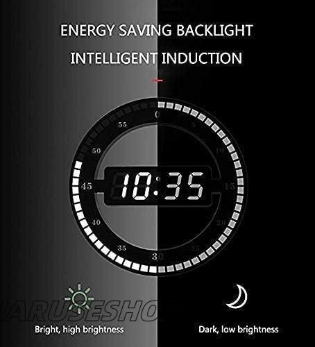 デジタル壁掛け時計LEDディスプレイデスクトップテーブルクロック発光照明装飾24時間表示スマート感作ディスプレイ旅行や家庭用の家の装飾