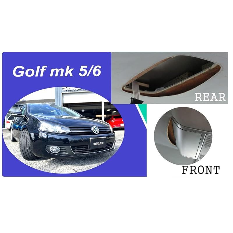 VW　GOLF5・6ルーフライニング　リペアトリム　前後セット（マットブラック） CAsport VW ゴルフ6 ルーフライニングリペアトリム 前後SET