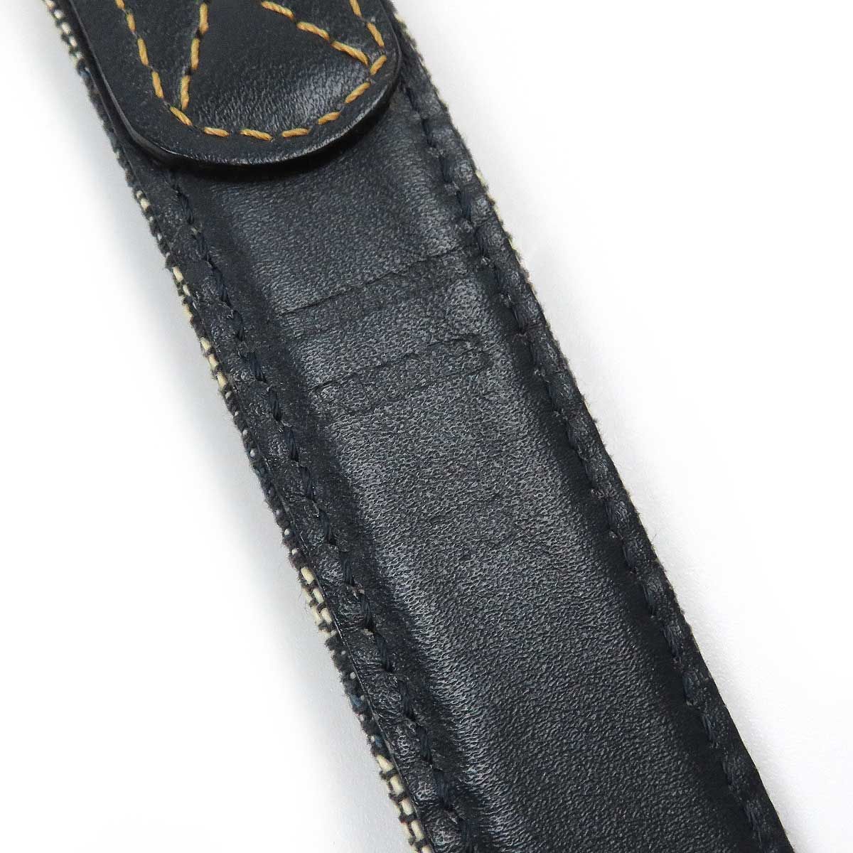 ディオール オブリーク CD バックル ベルト ユニセックス ネイビー系  