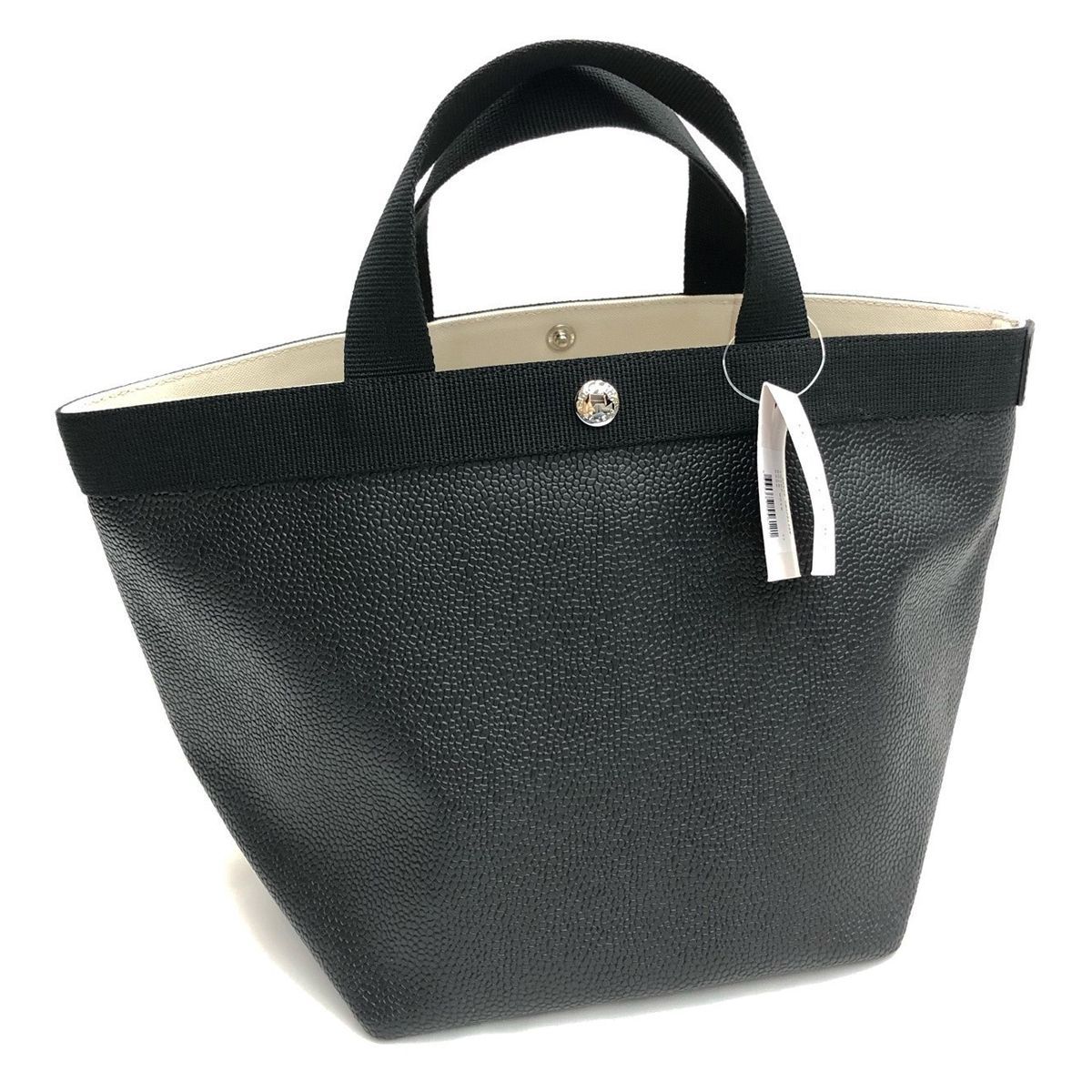 中古】 エルベシャプリエ 舟型トート M ブラック リュクス 707GP  