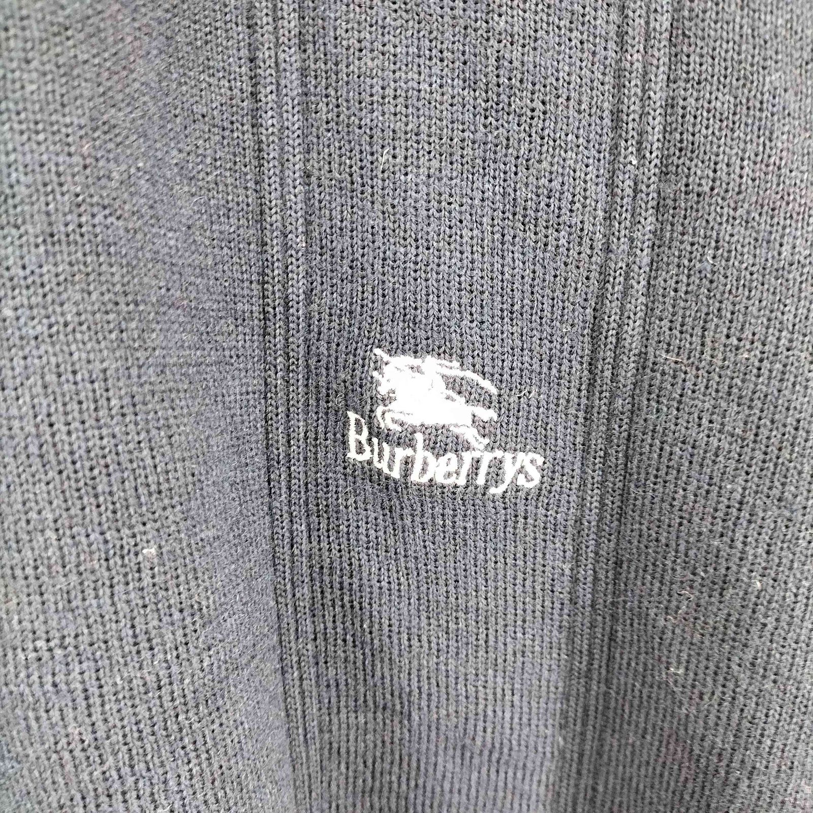 バーバリーズ BURBERRYS 90S ワンポイントロゴ刺繍 レザーパッチ 