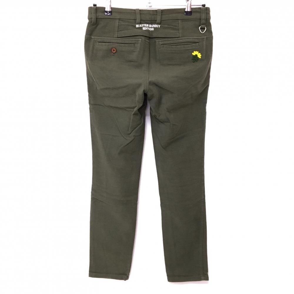 新品未使用　マスターバニー　ゴルフパンツ マスターバニー パンツ カーキ 表起毛 花ワッペン レディース 0