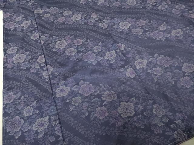 平和屋着物○本場大島紬 辻が花 舞花文 株式会社大山謹製 証紙付き