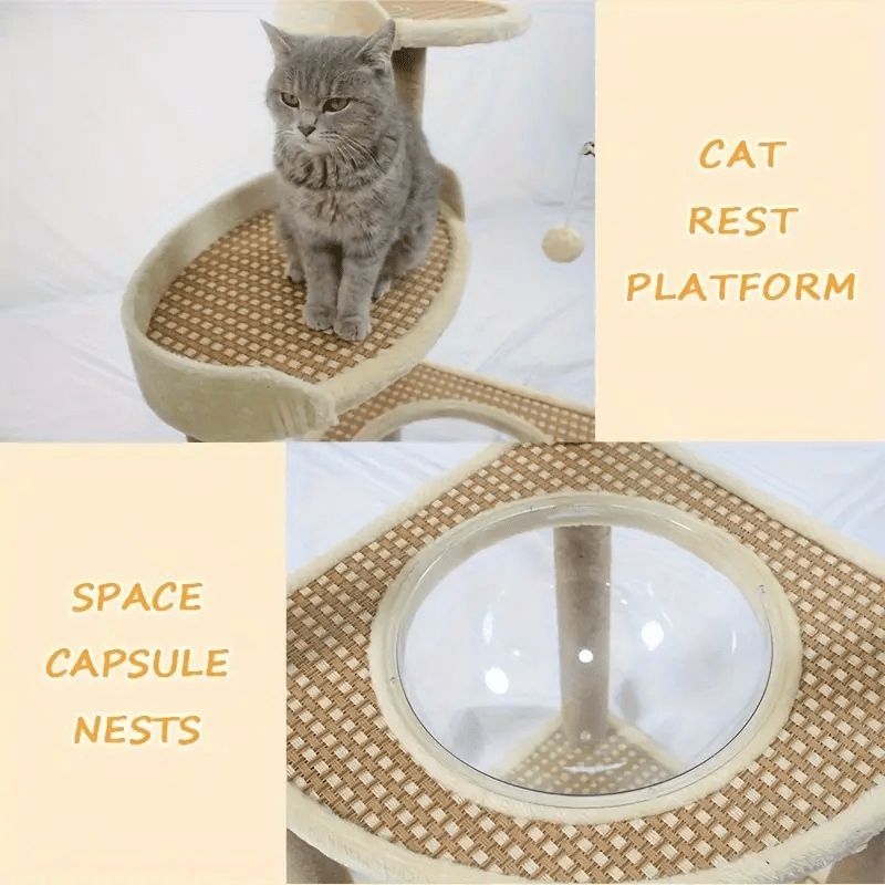 キャットタワー キャットツリー モダン おしゃれ 木製 頑丈 安定性 安全 かわいい コンパクト 据え置き ジャンプ台 運動不足解消 猫用 おもちゃ 小型猫 中型猫 大型猫