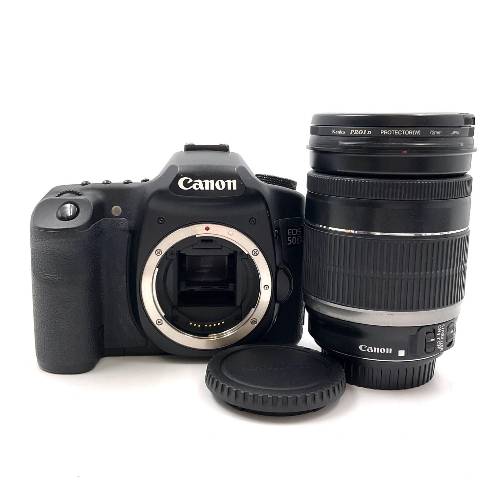全額返金保証 最速発送 Canon デジタル一眼 EOS 50D EF-S18-200 IS レンズキット ブラック 動作 済 シャッター10372回